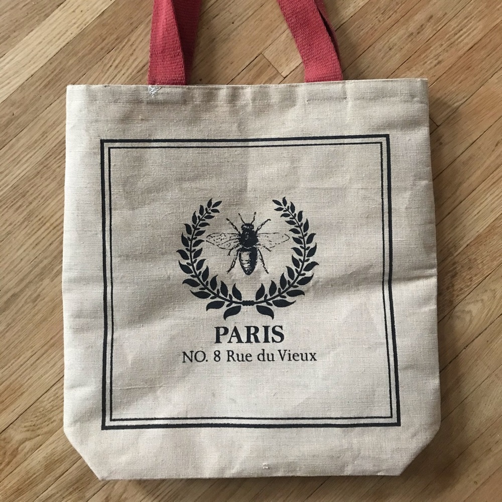 Paris Canvas Tote Bag - free of plastic materials